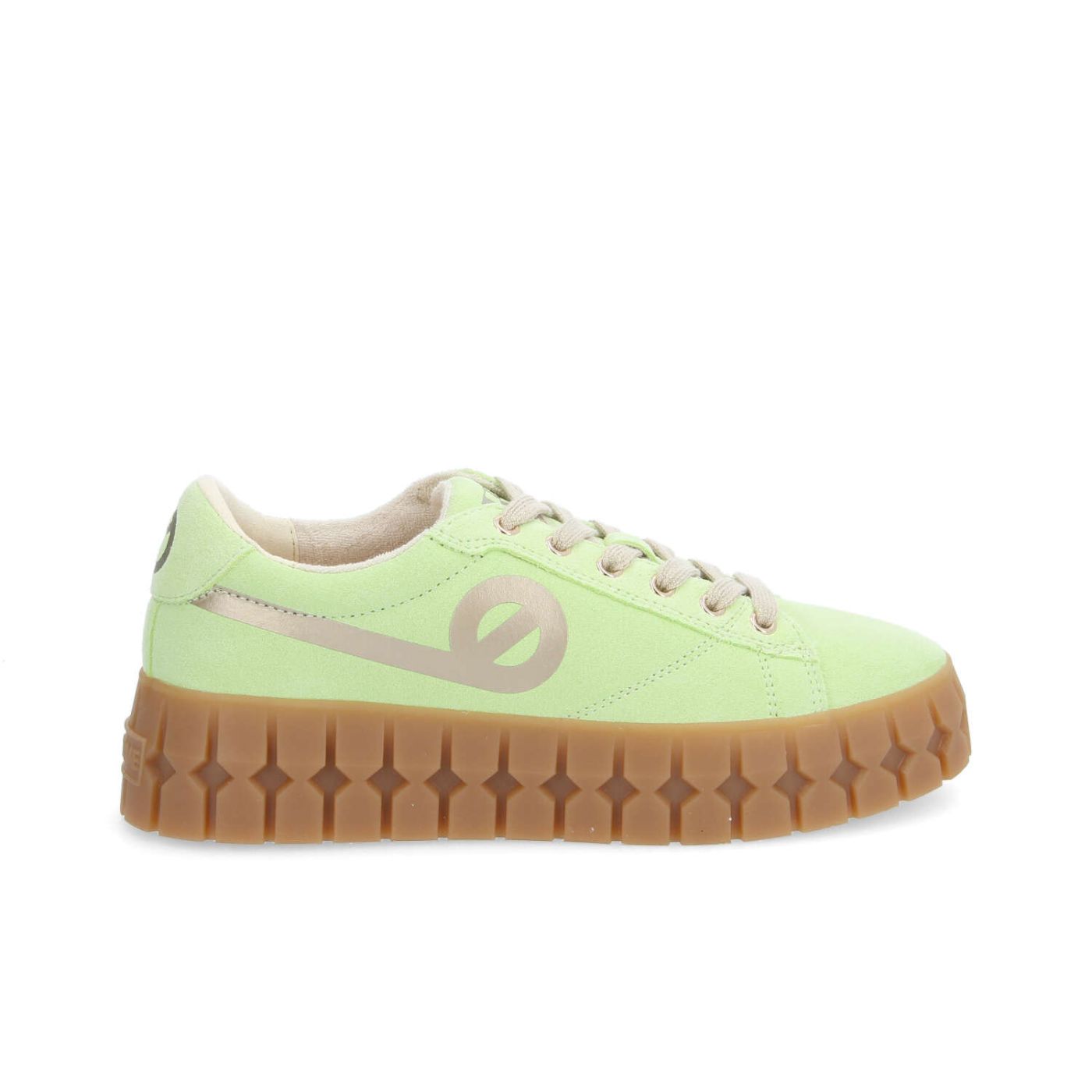 PLAY SNEAKER W - SUEDE/PRINT - GREEN/GOLD